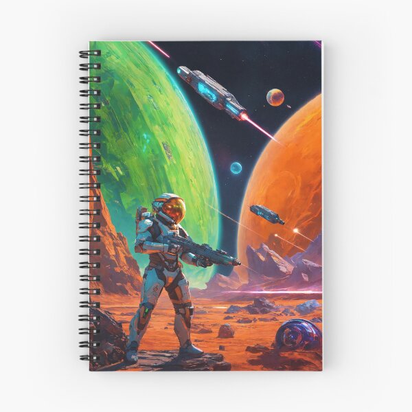 Item preview, A space warrior on a planet.  designed and sold by JoraArt.