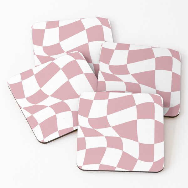 Item preview, Pink and White Distorted Checkerboard designed and sold by ZedColors.