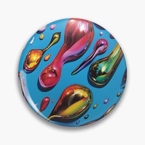 Item preview, Rainbow Liquid Metal on Blue designed and sold by dinaaaaaah.