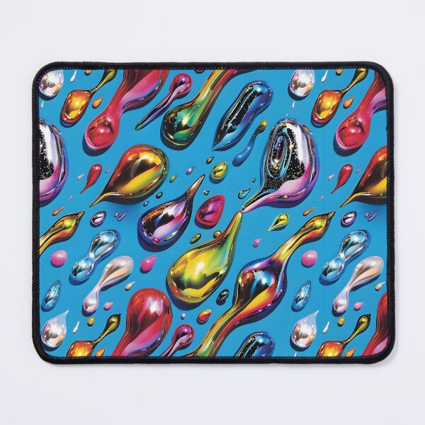 Item preview, Rainbow Liquid Metal on Blue designed and sold by dinaaaaaah.