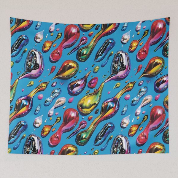 Item preview, Rainbow Liquid Metal on Blue designed and sold by dinaaaaaah.