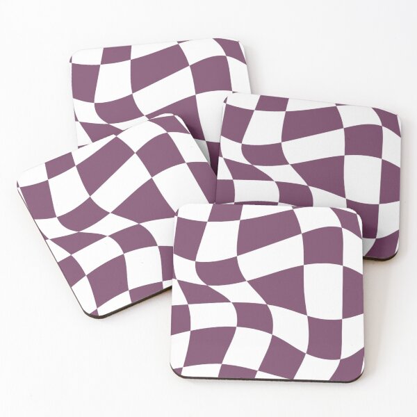 Item preview, Purple and White Distorted Checkerboard designed and sold by ZedColors.