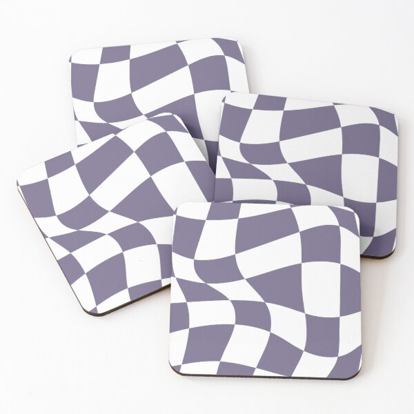 Item preview, Purple and White Distorted Checkerboard designed and sold by ZedColors.