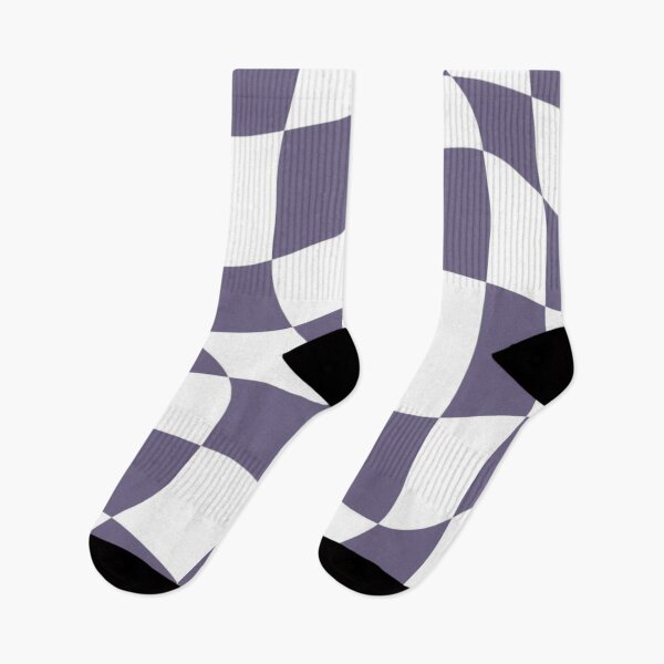 Item preview, Purple and White Distorted Checkerboard designed and sold by ZedColors.