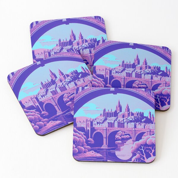 Item preview, Purple Majesty: Castle on the Hill Framed by Arched Bridge designed and sold by GrizzlyCollective.