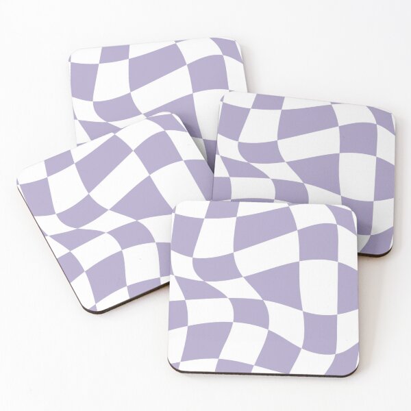 Item preview, Purple and White Distorted Checkerboard designed and sold by ZedColors.