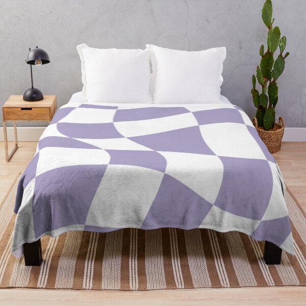 Item preview, Purple and White Distorted Checkerboard designed and sold by ZedColors.