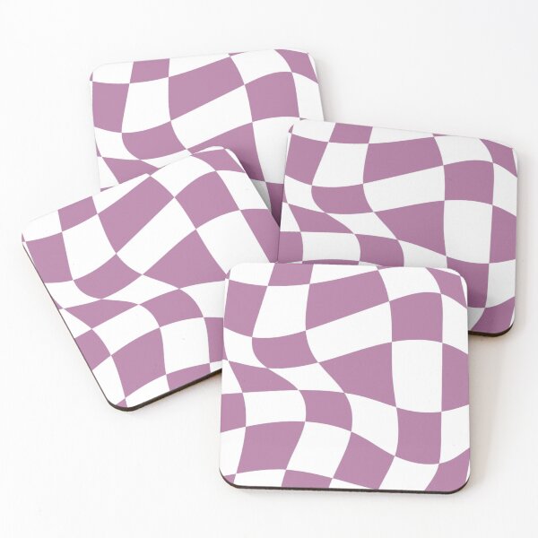 Item preview, Purple and White Distorted Checkerboard designed and sold by ZedColors.
