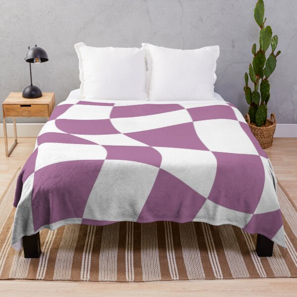 Item preview, Purple and White Distorted Checkerboard designed and sold by ZedColors.