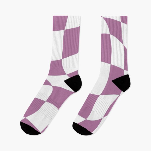 Item preview, Purple and White Distorted Checkerboard designed and sold by ZedColors.