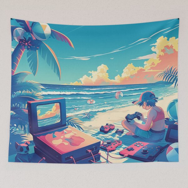 Item preview, Beach and Pixels designed and sold by DabrowskiDesign.