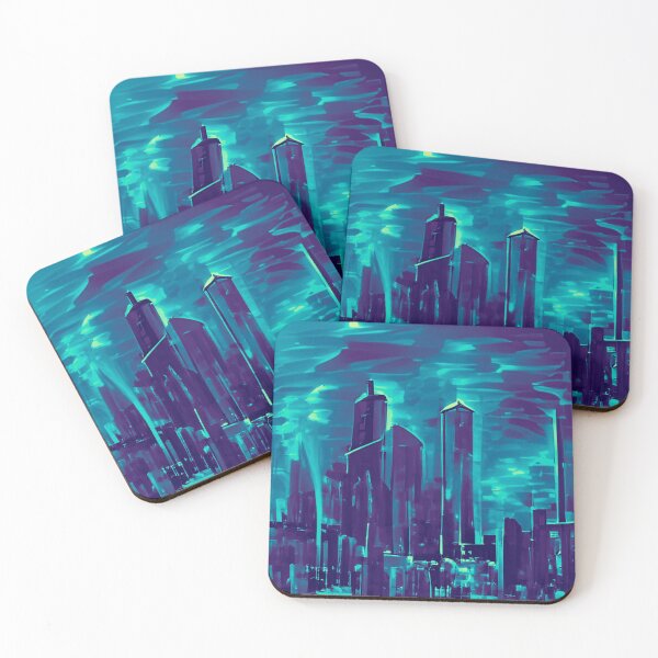 Item preview, Glistening Noir: Dark and Wet Cityscape designed and sold by GrizzlyCollective.