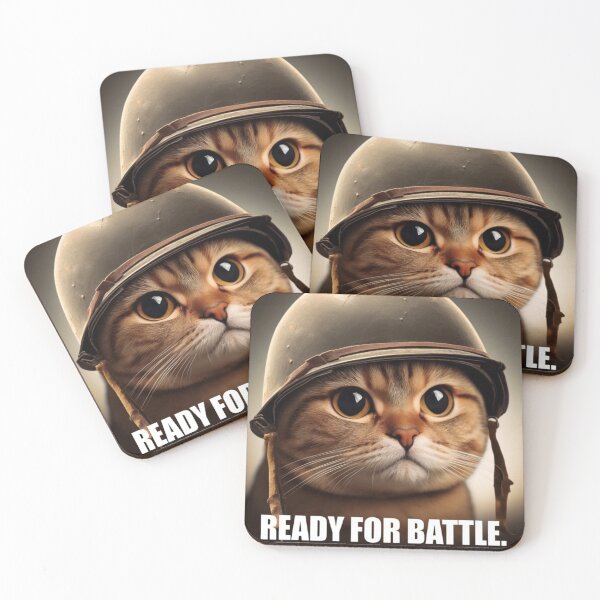 Item preview, War Cat Meme -  Ready for Battle designed and sold by CatmemesArt.