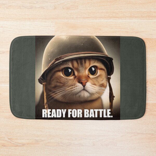 Item preview, War Cat Meme -  Ready for Battle designed and sold by CatmemesArt.