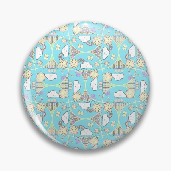 Item preview, Cute Pastel Kawaii Garden Art Deco Fans designed and sold by Triplicate Limited.