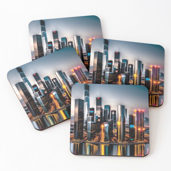 Item preview, Colorful Metropolis Landscape designed and sold by Canan Topantas.