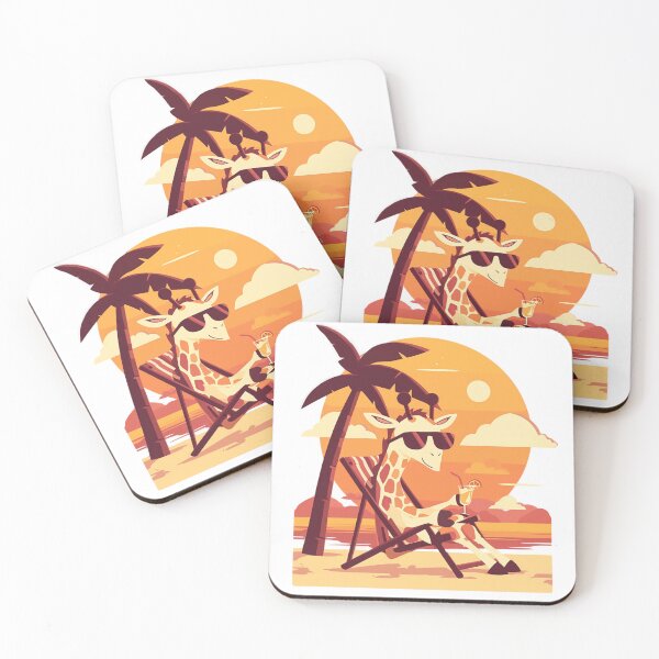 Item preview, Giraffe's Summer Escape: Sun, Sand, and Relaxation designed and sold by ImprintEmporium.