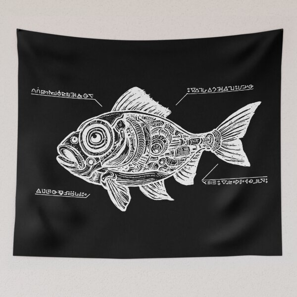 Item preview, Cyberfish Schematic designed and sold by Shiny Red Nothing.