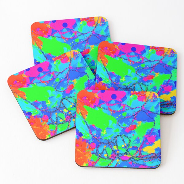 Item preview, Vibrant Chaos: Colorful Paint Splatter and Chains designed and sold by GrizzlyCollective.