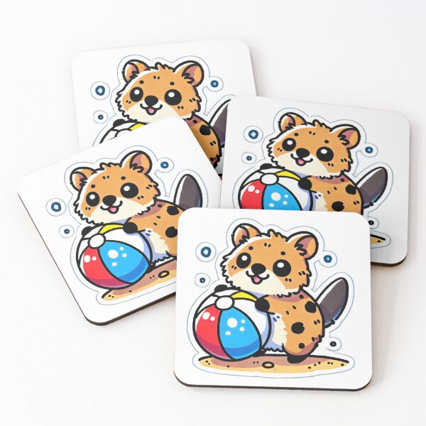 Item preview, Chibi quokka playing with a beach ball designed and sold by LuzCobal.