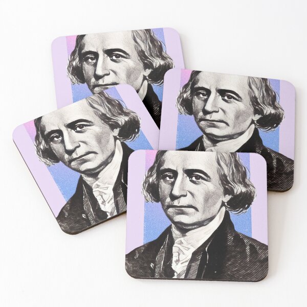 Item preview, American Poet Philip Freneau - purple pink - illustration  designed and sold by Litstoy.
