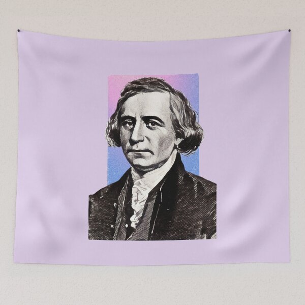 Item preview, American Poet Philip Freneau - purple pink - illustration  designed and sold by Litstoy.