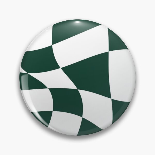 Item preview, Green and White Distorted Checkerboard designed and sold by ZedColors.
