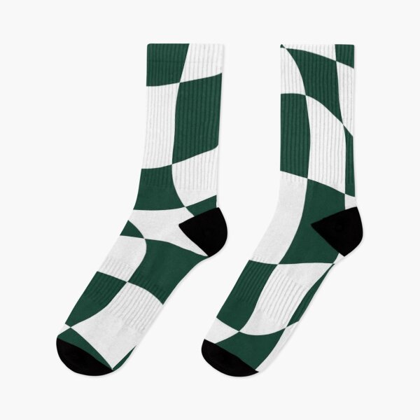 Item preview, Green and White Distorted Checkerboard designed and sold by ZedColors.