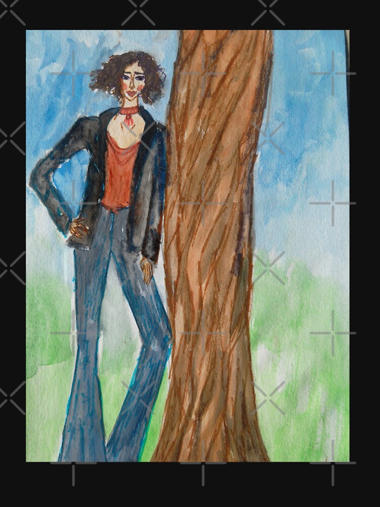 Relaxed Girl Leaning on a Tree by IvanaKada