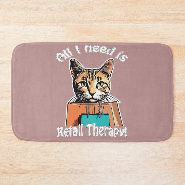 Item preview, Retail therapy cat designed and sold by FabFreakShop.