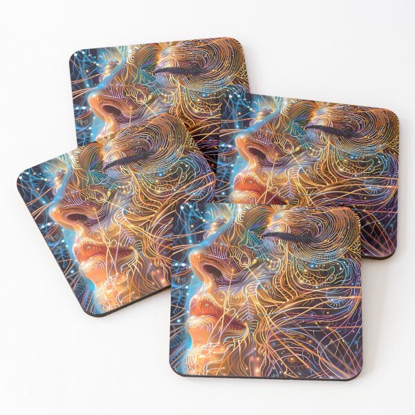 Item preview, Digital Echoes: Surreal 3D AI Face in Abstract designed and sold by AI-Only Creations.