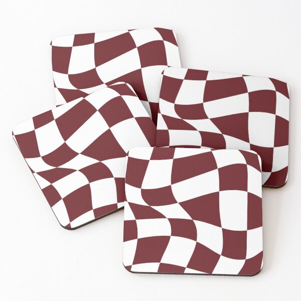 Item preview, Red and White Distorted Checkerboard designed and sold by ZedColors.