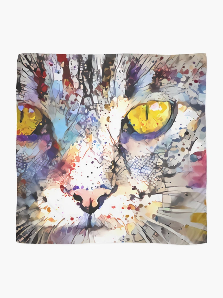 Thumbnail 2 of 3, Scarf, Kitty cat designed and sold by AndroidZ.