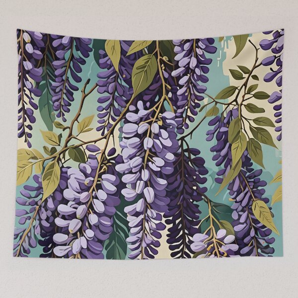 Item preview, Wisteria Retro Style Abstract Cottagecore Art 2 designed and sold by taiche.