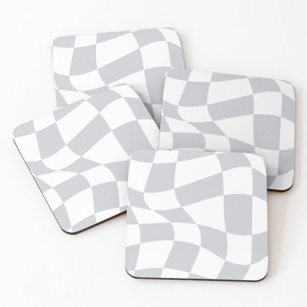 Item preview, Grey and White Distorted Checkerboard designed and sold by ZedColors.