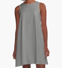 Battleship Grey A-Line Dress