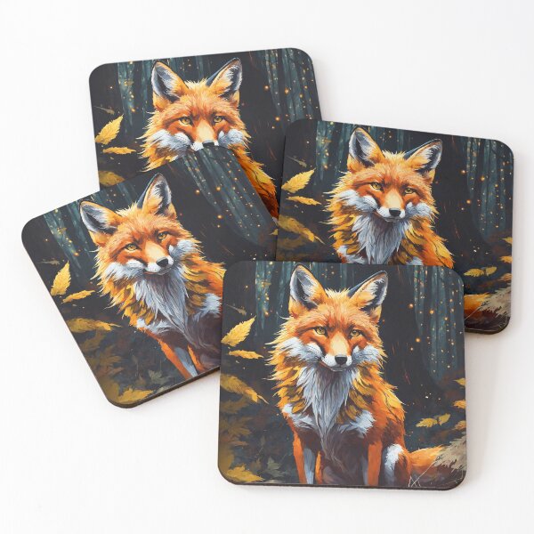 Item preview, The fox is sitting in the forest designed and sold by JoraArt.