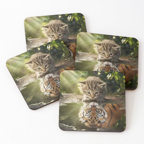 Item preview, Kitten, Cute Little Cat - Tiger Reflection designed and sold by Margival.