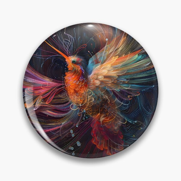 Item preview, Flight of Fantasy: Surreal 3D Hummingbird Haven designed and sold by AI-Only Creations.