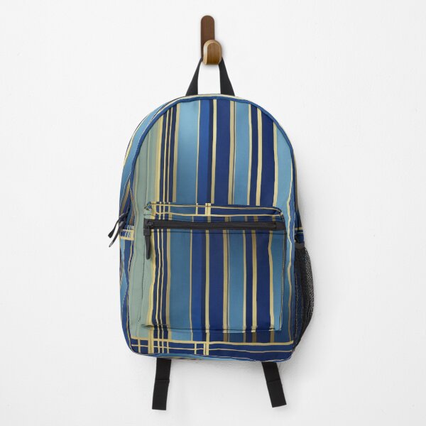 Item preview, Retro Striped background in blue and gold designed and sold by Julia Rudens.