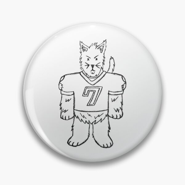 Item preview, Scruffy Football Cat (Light) designed and sold by M-F-T-F.