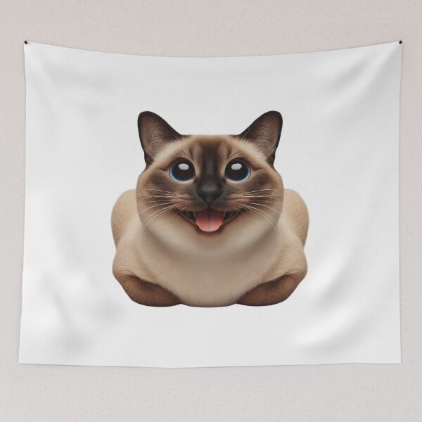 Item preview, Siamese Cat Laughing designed and sold by FunnySiamese.