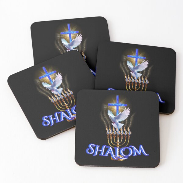 Item preview, Shalom (Menorah and Dove) designed and sold by Tripp Art Studio.