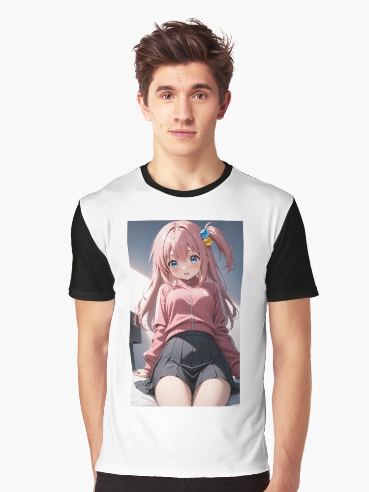 Aperçu 1 sur 5. T-shirt graphique avec l'œuvre Hitori Gotou Fanart créée et vendue par iloveanimechibi.