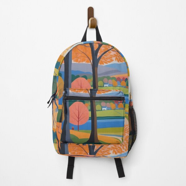Item preview, Colourful Harmony: Autumnal Serenity at Lakeside Retreat designed and sold by ArtComixHaven.