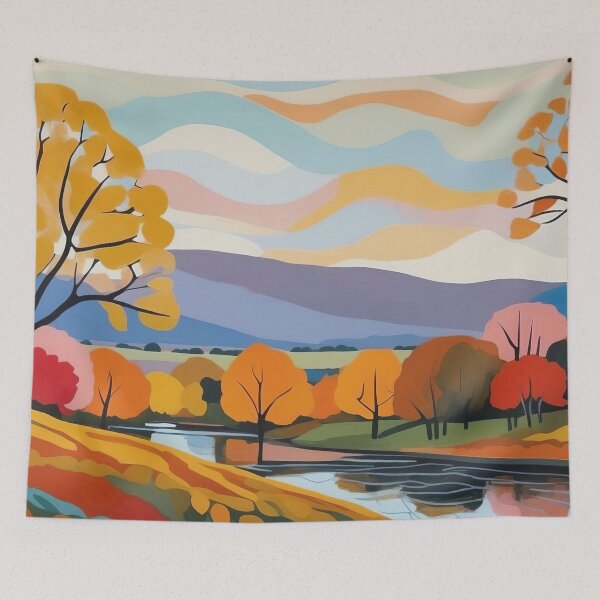 Item preview, Autumn's Palette: Vivid Hues and Tranquil Waters designed and sold by ArtComixHaven.