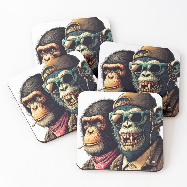 Item preview, The ape friends in an urban design designed and sold by PixelCraftDSG.