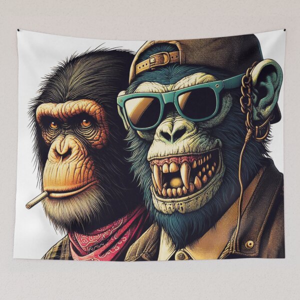 Item preview, The ape friends in an urban design designed and sold by PixelCraftDSG.