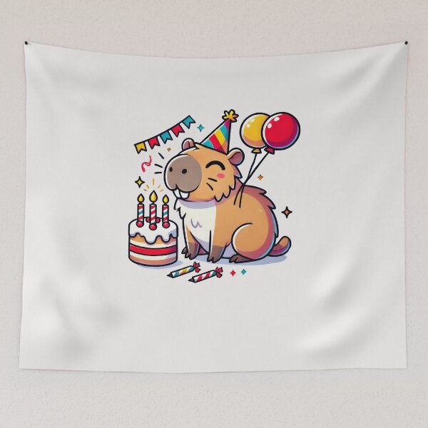 Item preview, capybara birthday designed and sold by creativechaster.