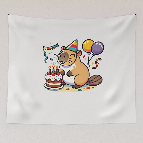 Item preview, capybara birthday designed and sold by creativechaster.